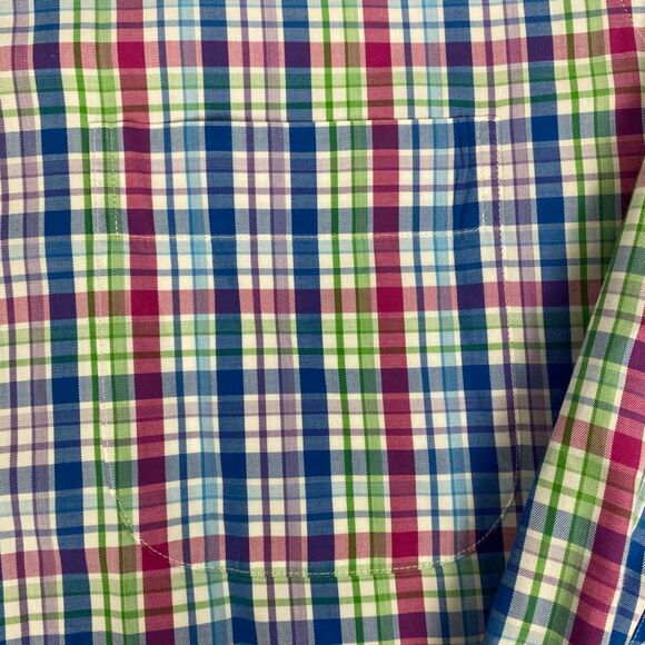 Peter Millar Men's Multi-Check Button Down Shirt size Medium - Picture 4 of 8